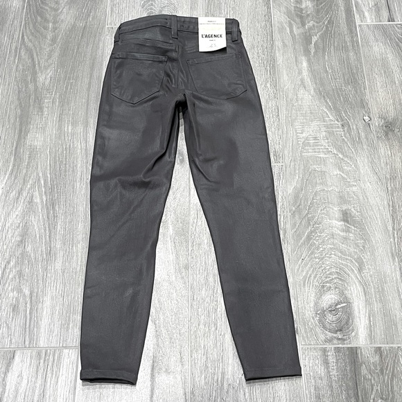 NWT L’Agence Margot dk gray coated skinny crop- 23 - Picture 1 of 4